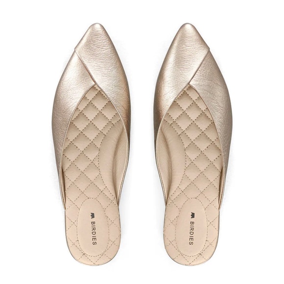 Birdies Metallic Gold Loafers - Picture 1 of 6